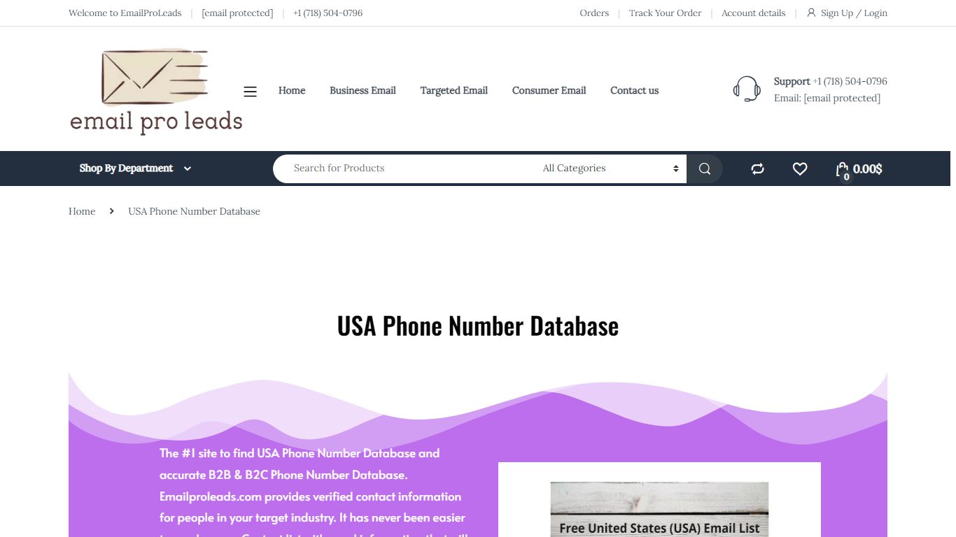USA Phone Number Database - EmailProLeads